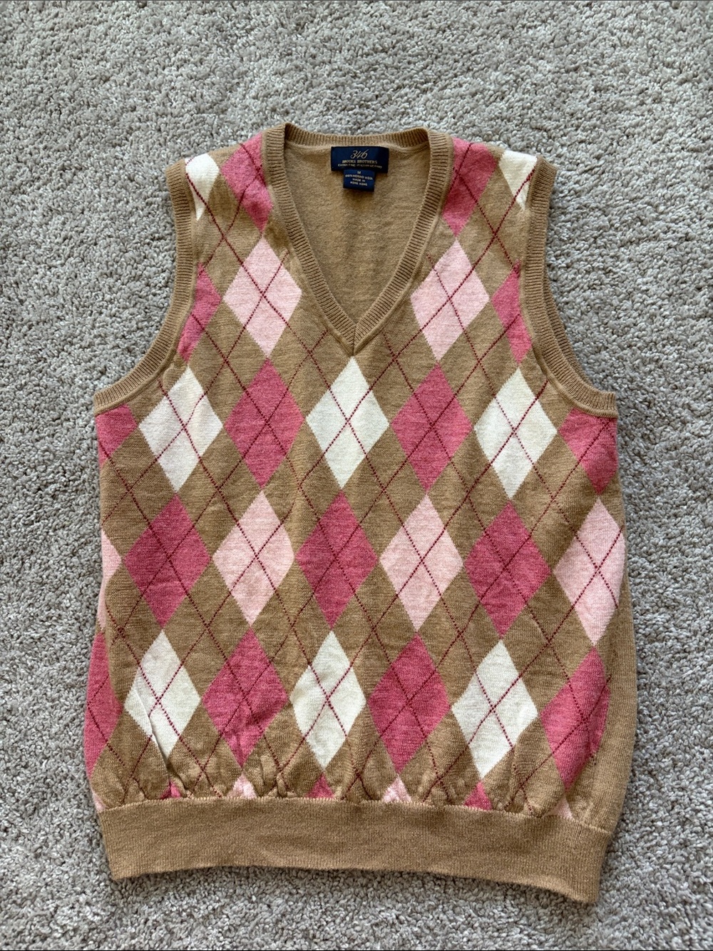 Brooks Brothers merino wool vest size medium